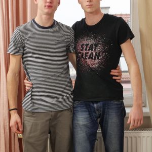 Cute European gay boys bareback fucking