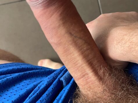 Hard cock with pubic hair