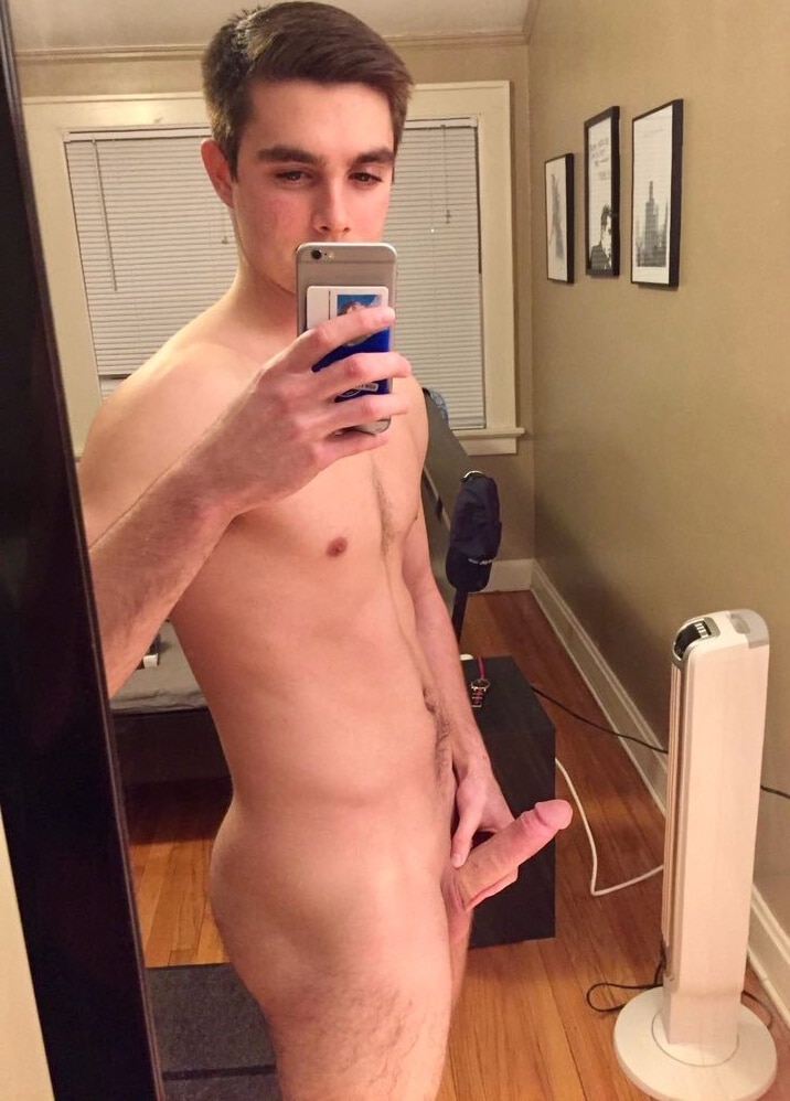 Naked boy with shaved penis