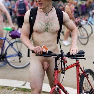 Nude guy in public