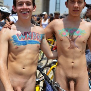 Nudist boys in public