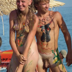 Nudist couple