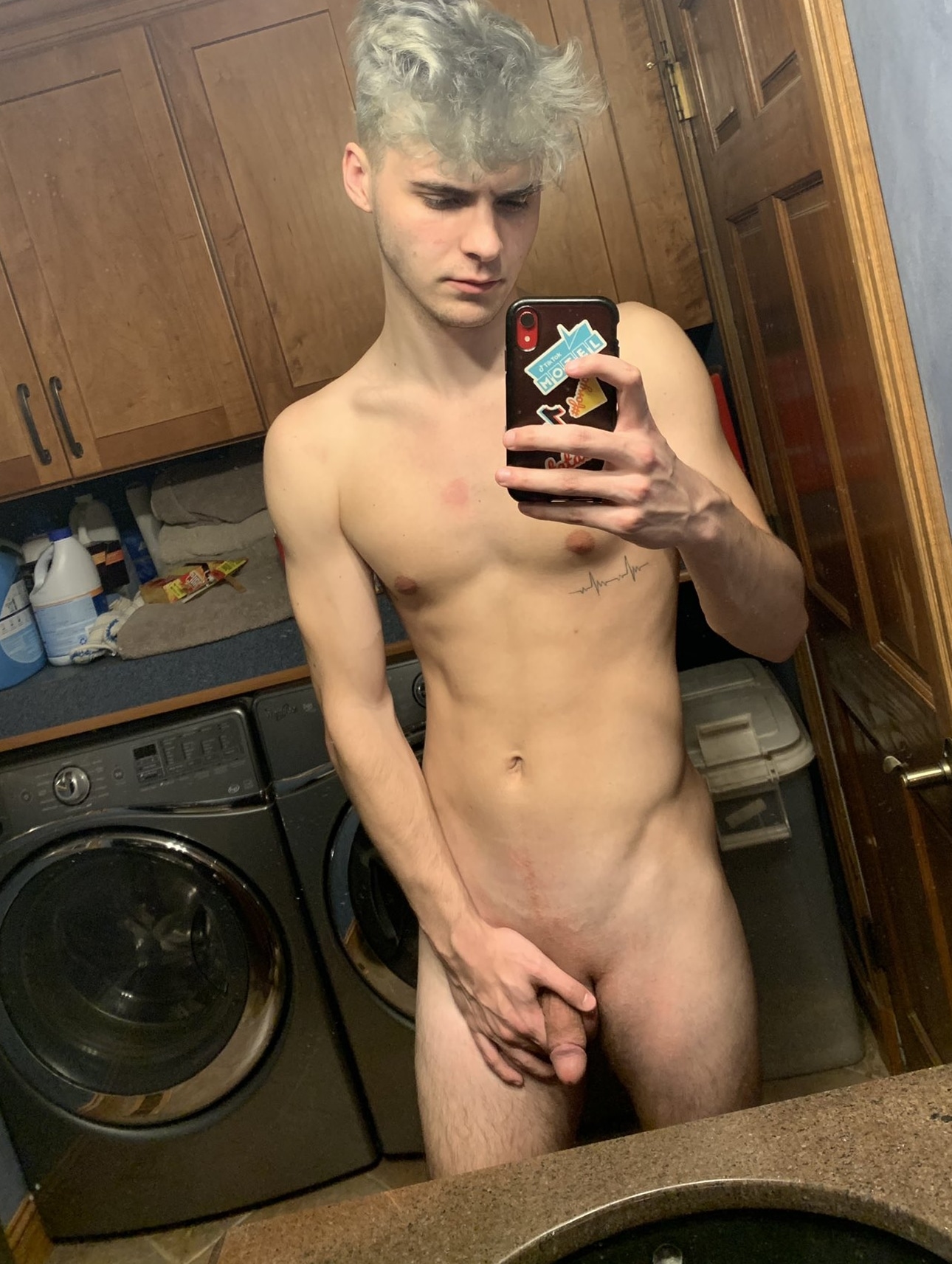 Sexy boy taking a selfie