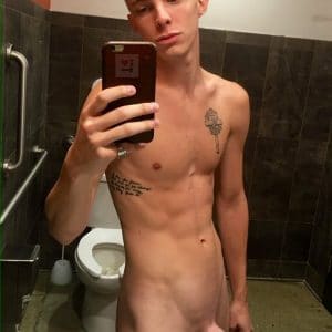 Twink with shaved cock